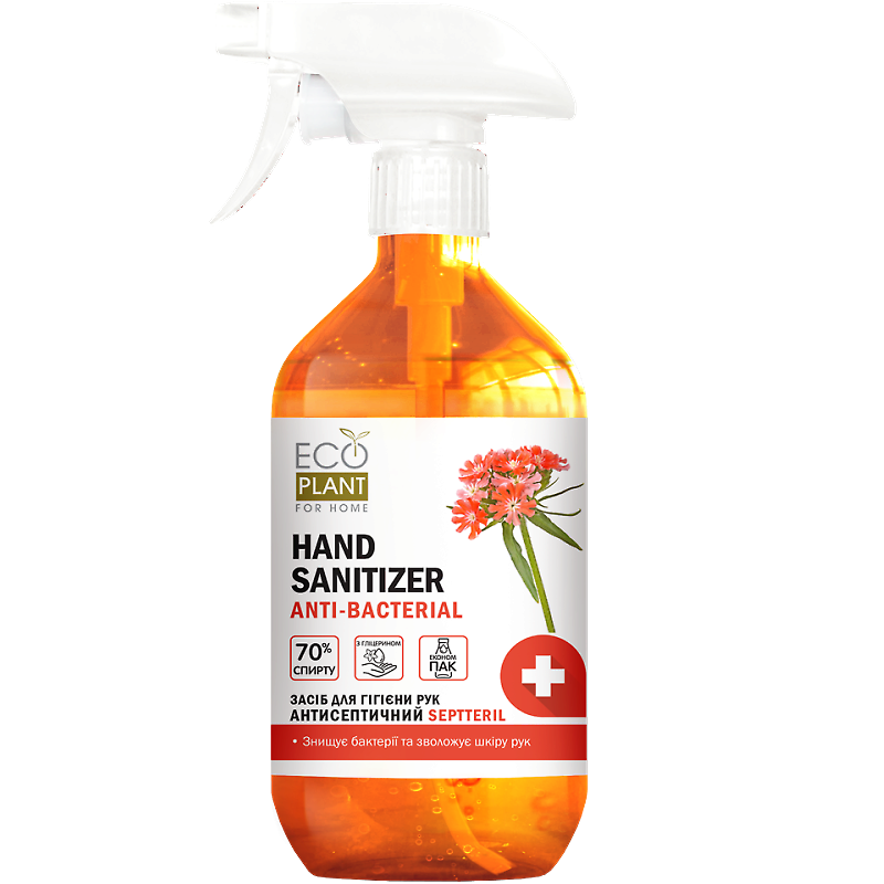 Засіб для гігієни рук Антисептичний Ecoplant для Home Hand Sanitizer Anti-Bacterial 650 мл