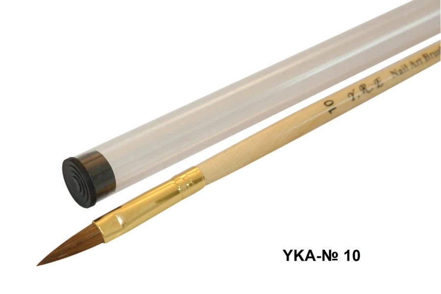 Кругла синтетична кисть для акрилу YRE Nail Art Brush Acrylic #10