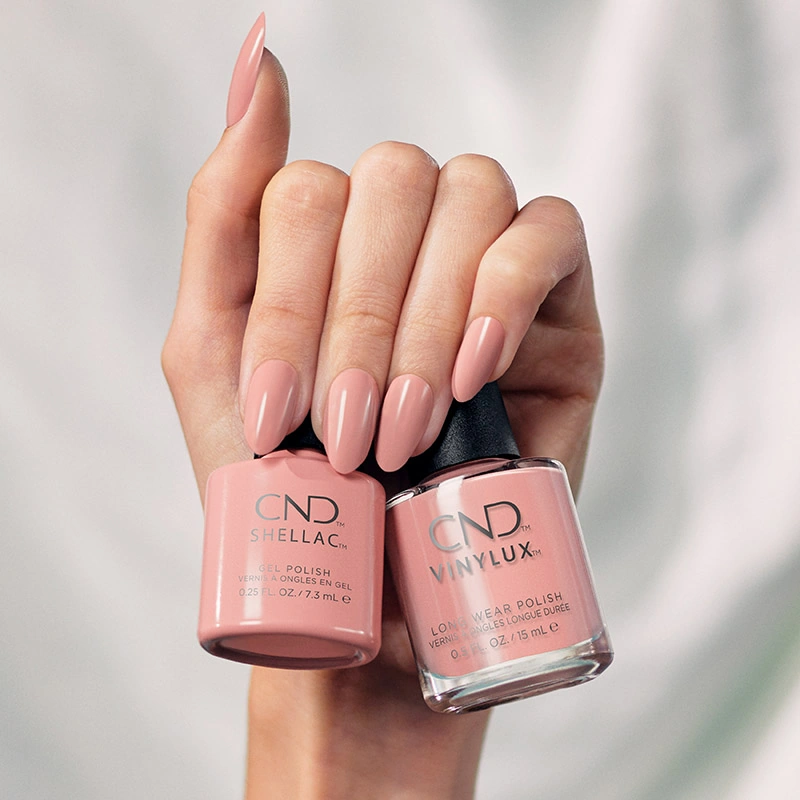 Гель-лак CND Shellac Flowerbed Folly бежево-рожевий, емаль 7,3 мл