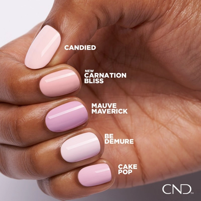Гель-лак CND Shellac Carnation Bliss м`який прохолодний рожевий, емаль 7,3 мл