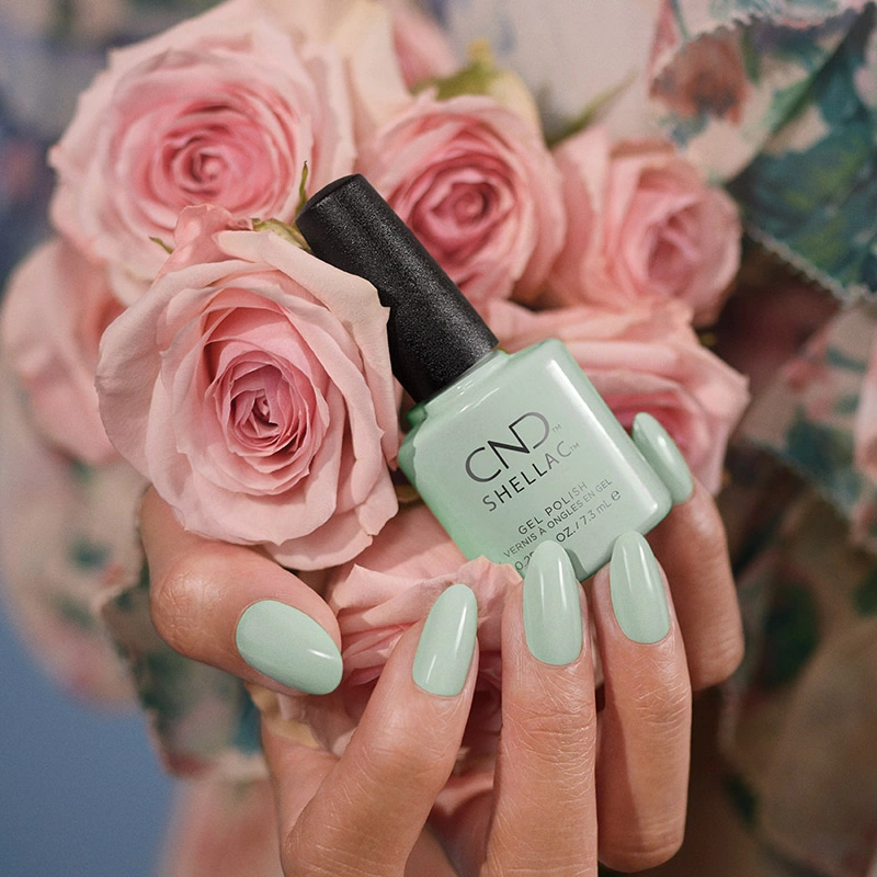 Гель-лак CND Shellac Magical Topiary пастельний м`ятно-зелений, емаль 7,3 мл