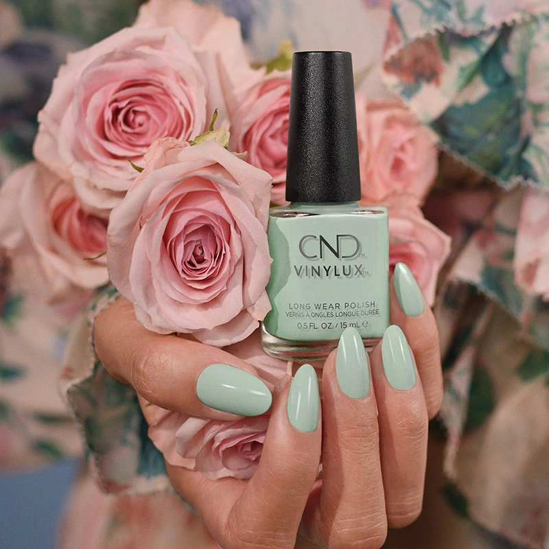 Лак CND Vinylux Magical Topiary пастельний м`ятно-зелений, емаль 15 мл