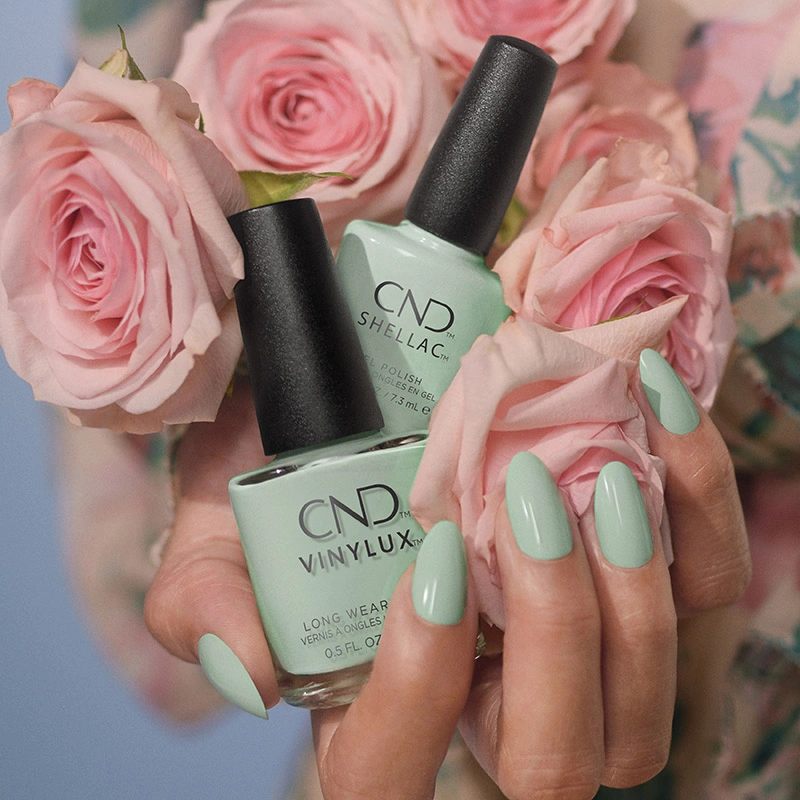 Лак CND Vinylux Magical Topiary пастельний м`ятно-зелений, емаль 15 мл