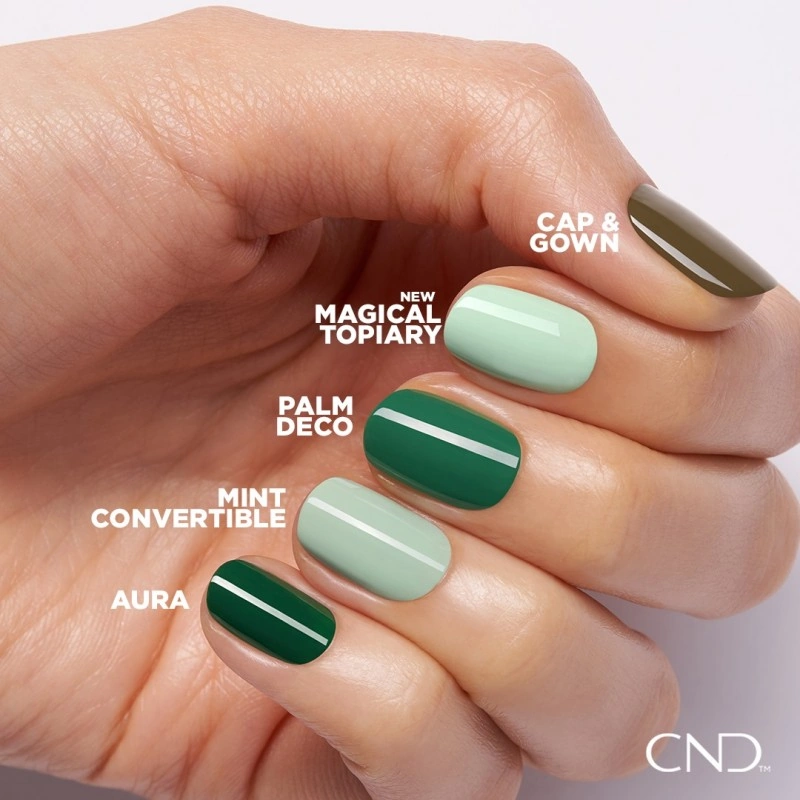 Лак CND Vinylux Magical Topiary пастельний м`ятно-зелений, емаль 15 мл