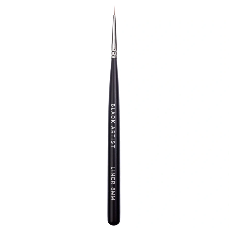 Пензель для розпису Kodi Black Artist Liner нейлон, дерев`яна чорна ручка 8 мм