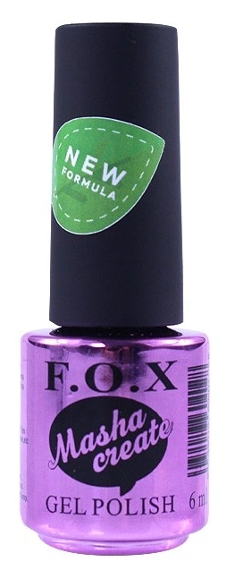 База кольорова для гель-лаку FOX Masha Create Color Base 001 малахітовий напівпрозорий, емаль 6 мл