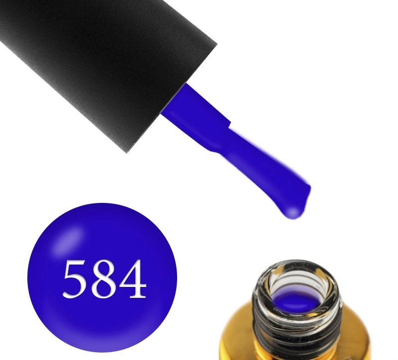 Гель-лак FOX Gel-Polish Vitamin K 584 васильково-синій, емаль 6 мл
