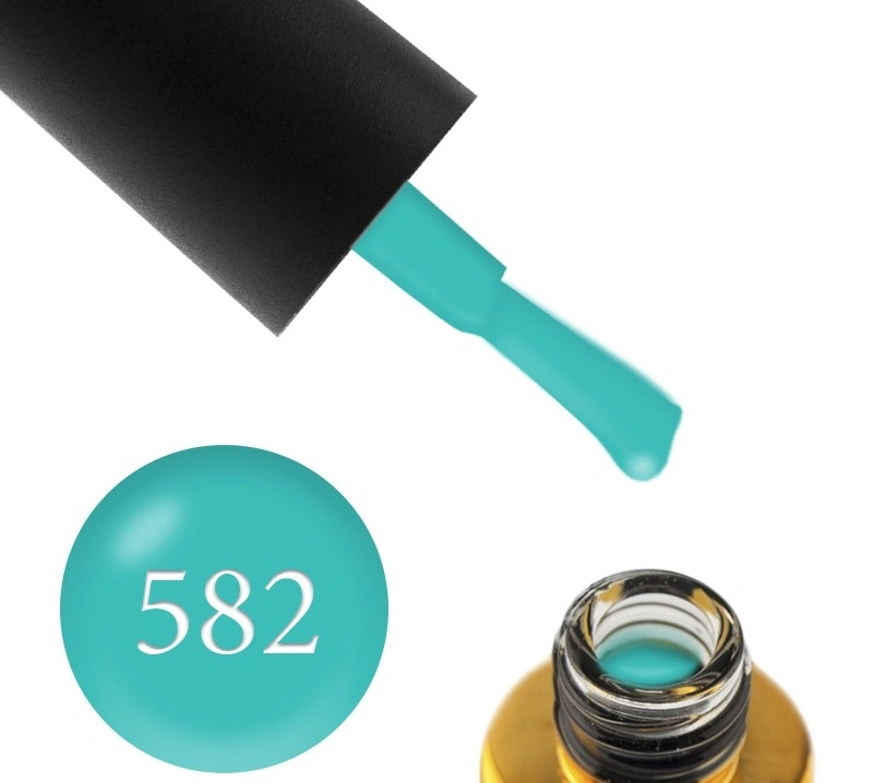 Гель-лак FOX Gel-Polish Vitamin B6 582 м`ятно-бірюзовий, емаль 6 мл