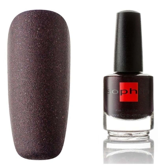Лак Sophin Nail Lacquer №313 темний бордово-фіолетовий з дрібним шиммером 12 мл