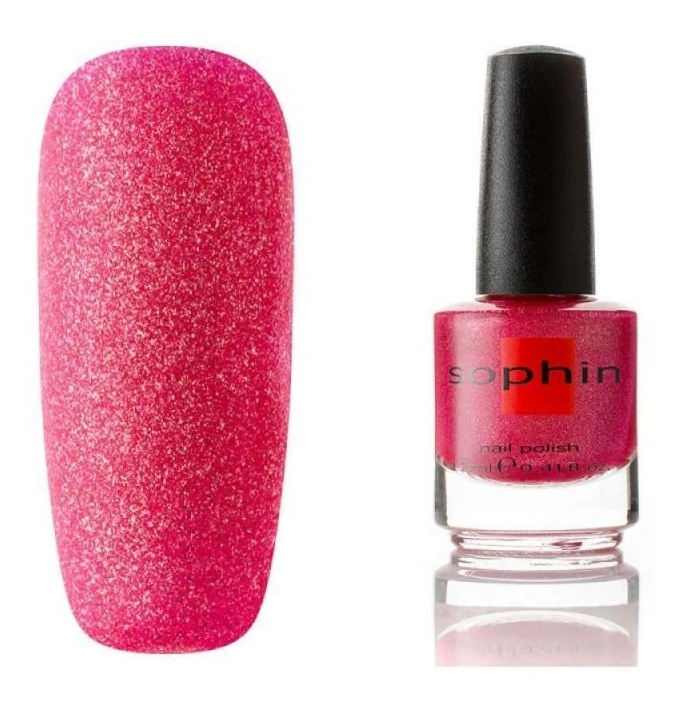 Лак Sophin Nail Lacquer №316 рожево-малиновий із золотим шиммером 12 мл