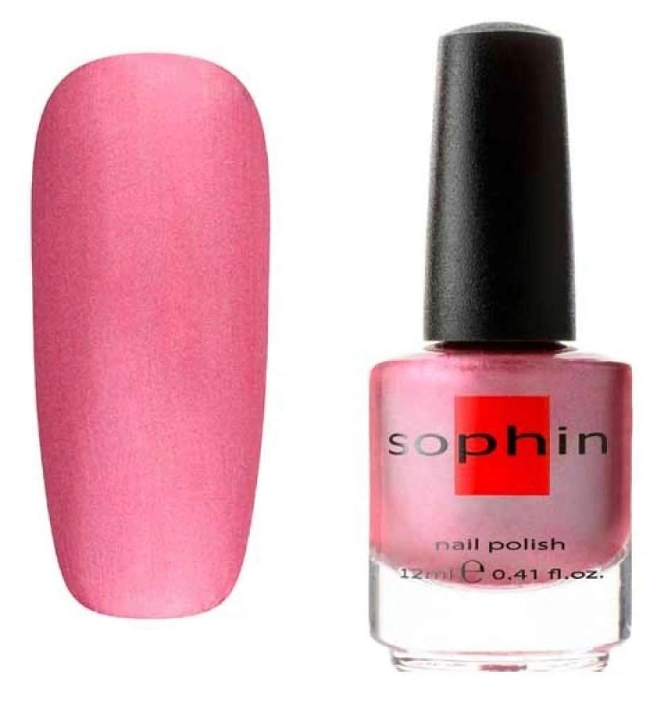 Лак Sophin Nail Lacquer №319 холодний червоно-рожевий металік 12 мл