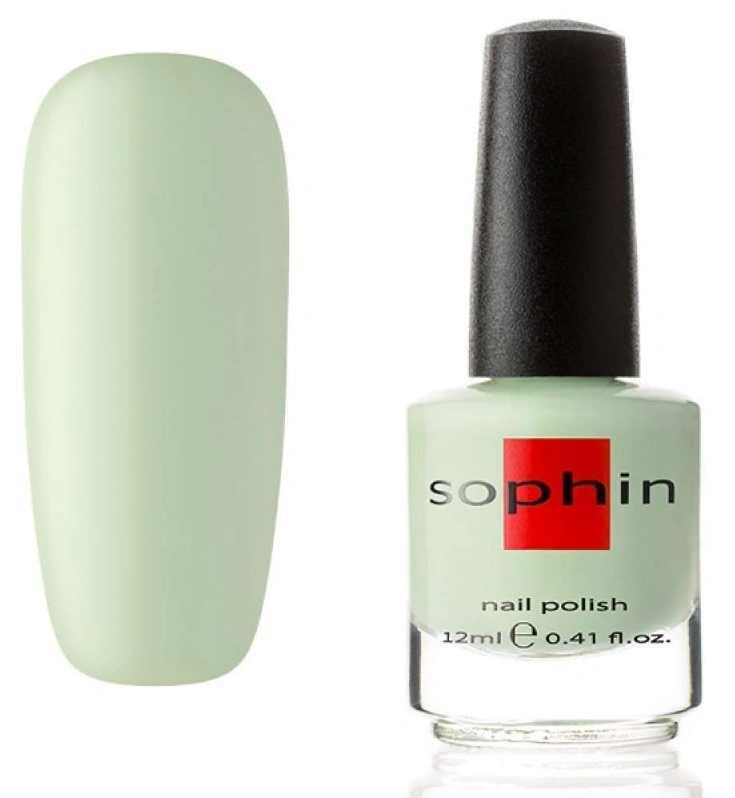 Лак Sophin Nail Lacquer №341 ніжний фісташково-зелений, емаль 12 мл