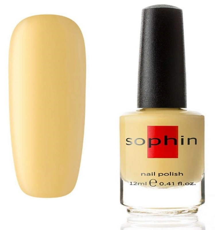 Лак Sophin Nail Lacquer №345 пастельний світло-жовтий, емаль 12 мл