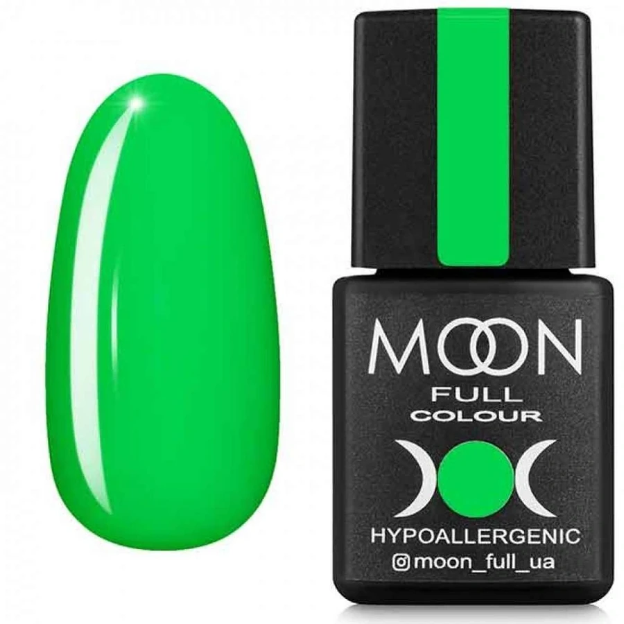 Гель-лак MOON FULL Gel Polish Summer 2020 №633 яскраво-зелений, емаль 8 мл