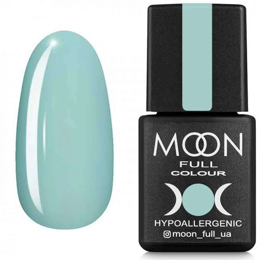 Гель-лак MOON FULL Gel Polish Summer 2020 №628 блідо-бірюзово-блакитний, емаль 8 мл
