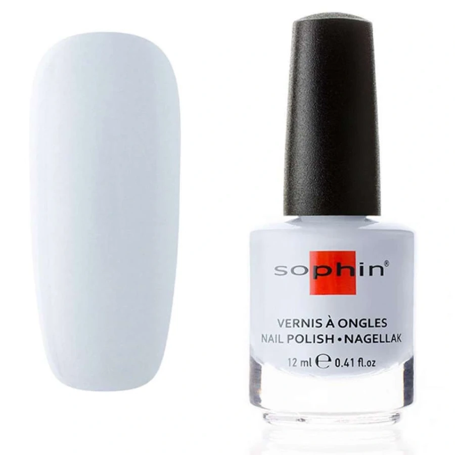 Лак Sophin Nail Lacquer №357 блідий сіро-блакитний з нано шиммером 12 мл