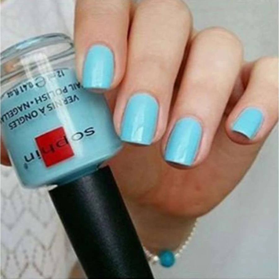 Лак Sophin Nail Lacquer №360 блакитний з бірюзовим підтоном, емаль 12 мл