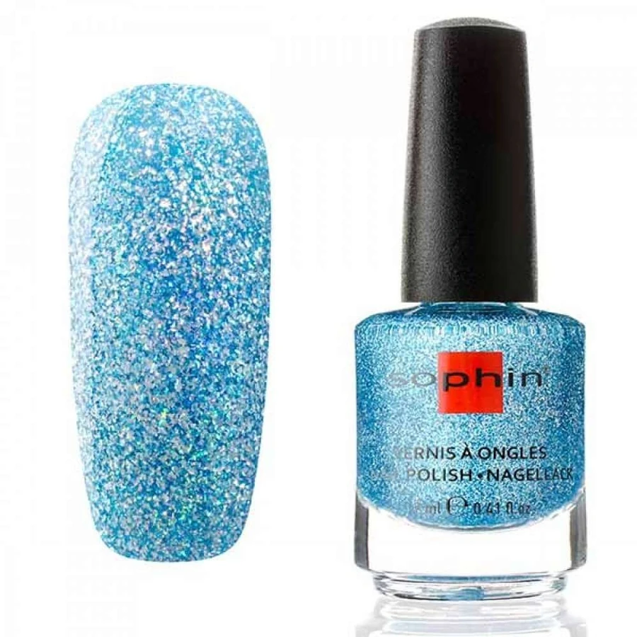 Лак Sophin Nail Lacquer №375 блакитний голографік 12 мл