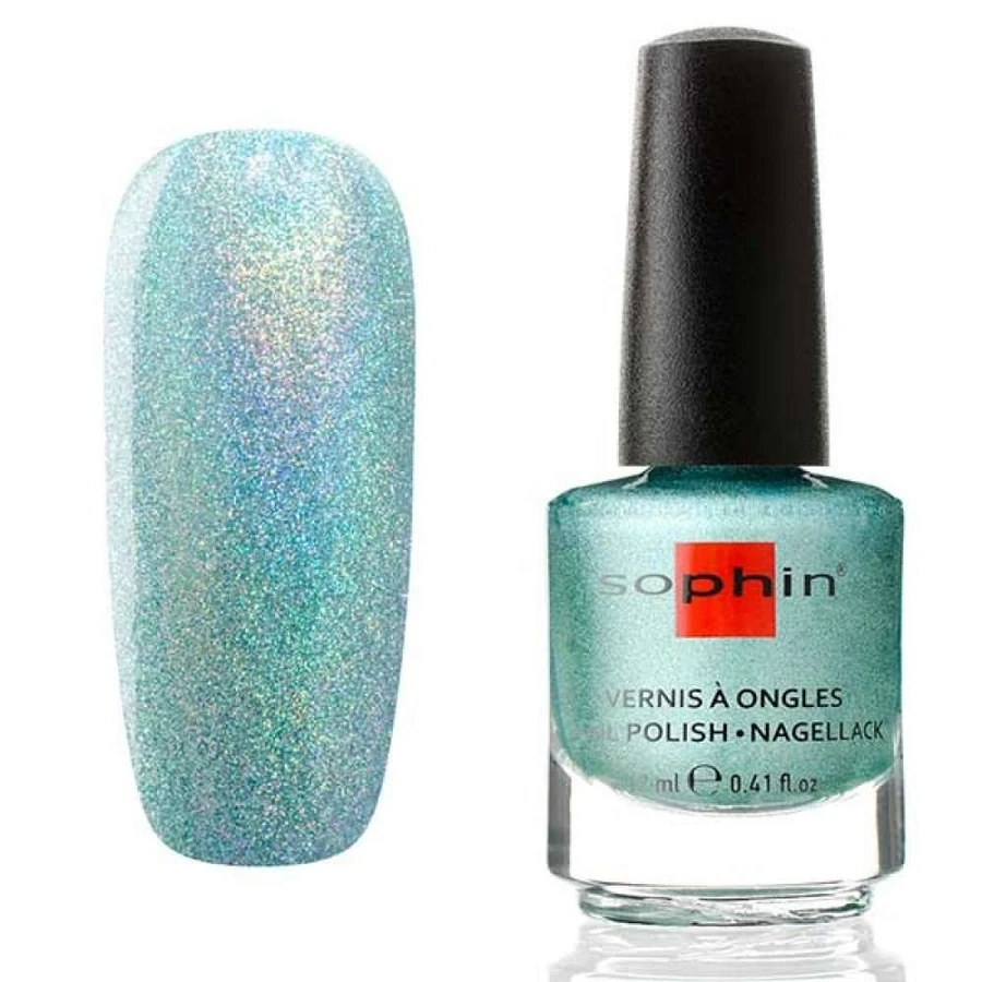 Лак Sophin Nail Lacquer №376 м`ятний голографік 12 мл