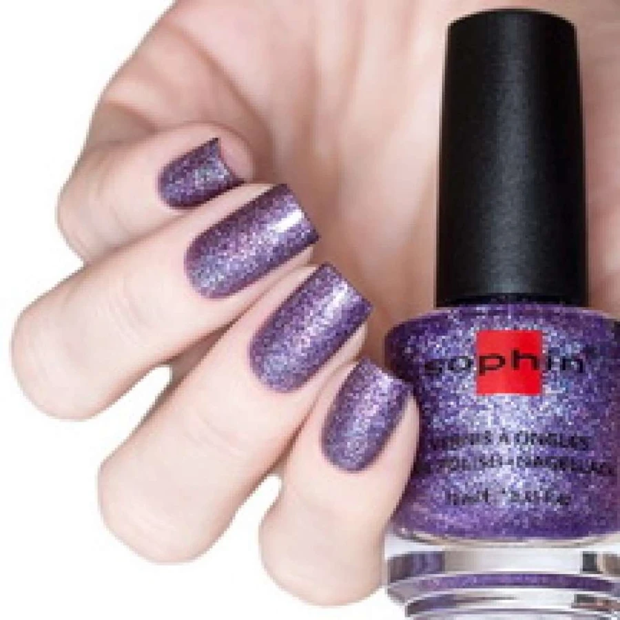 Лак Sophin Nail Lacquer №380 фіолетовий голографік 12 мл