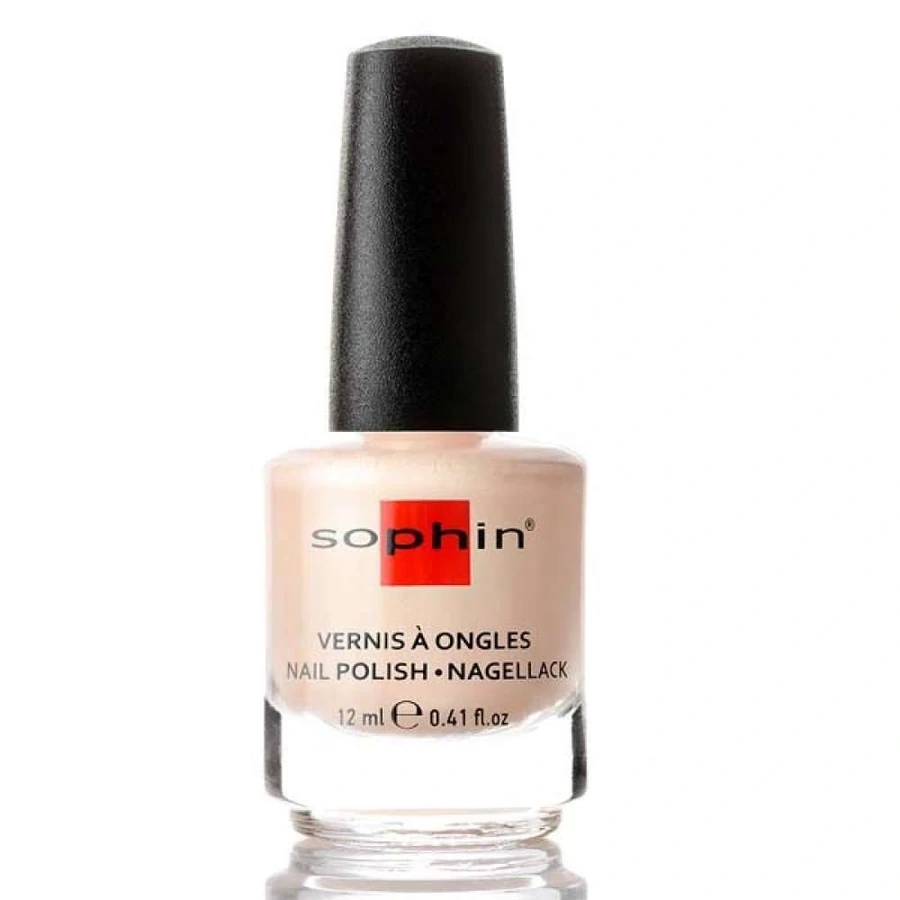 Лак Sophin Nail Lacquer №381 бежево-персиковий з мікро шиммером 12 мл