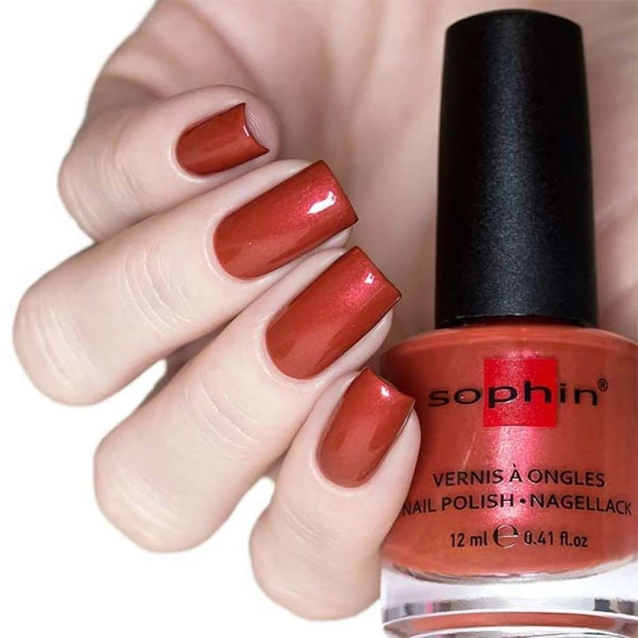 Лак Sophin Nail Lacquer №384 теракотовий з шиммером 12 мл