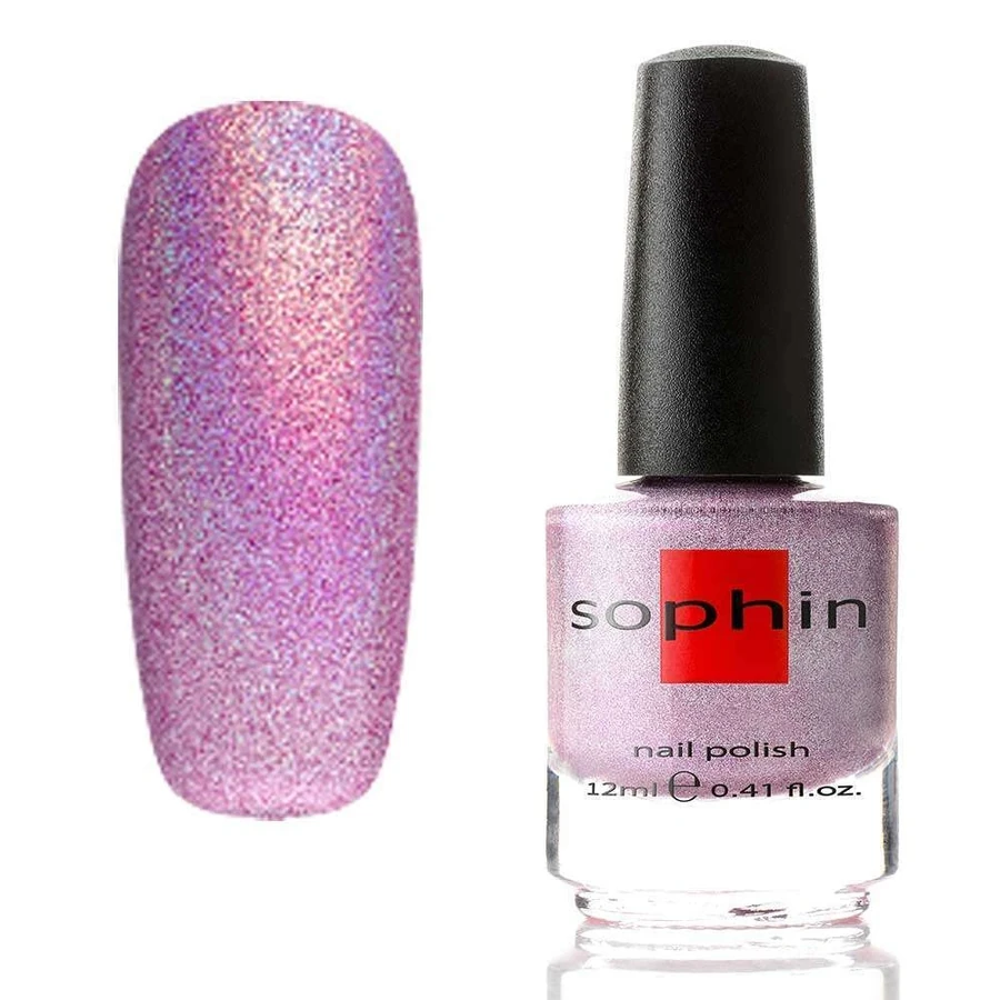 Лак Sophin Nail Lacquer Prisma №204 яскравий фіолетовий голографік 12 мл