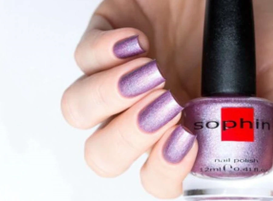 Лак Sophin Nail Lacquer Prisma №204 яскравий фіолетовий голографік 12 мл