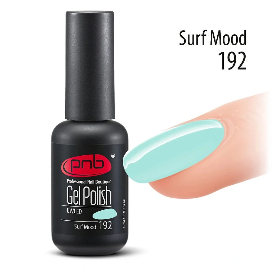 Гель-лак PNB Mini №192 Surf Mood світло-блакитний, емаль 4 мл