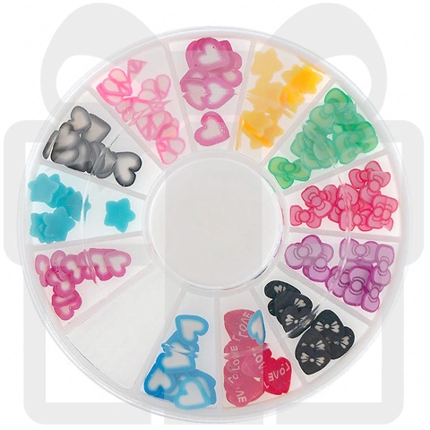 Опис тимчасово відсутній YRE Подарунок! Nail Art Fimo Decori Hearts