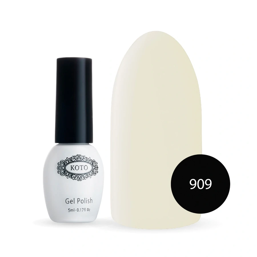 Гель-лак Koto Gel Polish №909 сіро-молочний, емаль 5 мл