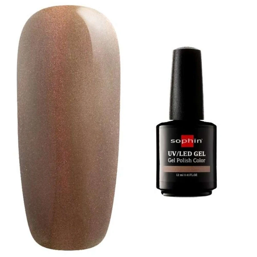 Магнітний гель-лак Sophin Gel Polish UV/LED №0712 Magic Eyes рожево-фіолетовий, напівпрозорий із шиммером 12 мл