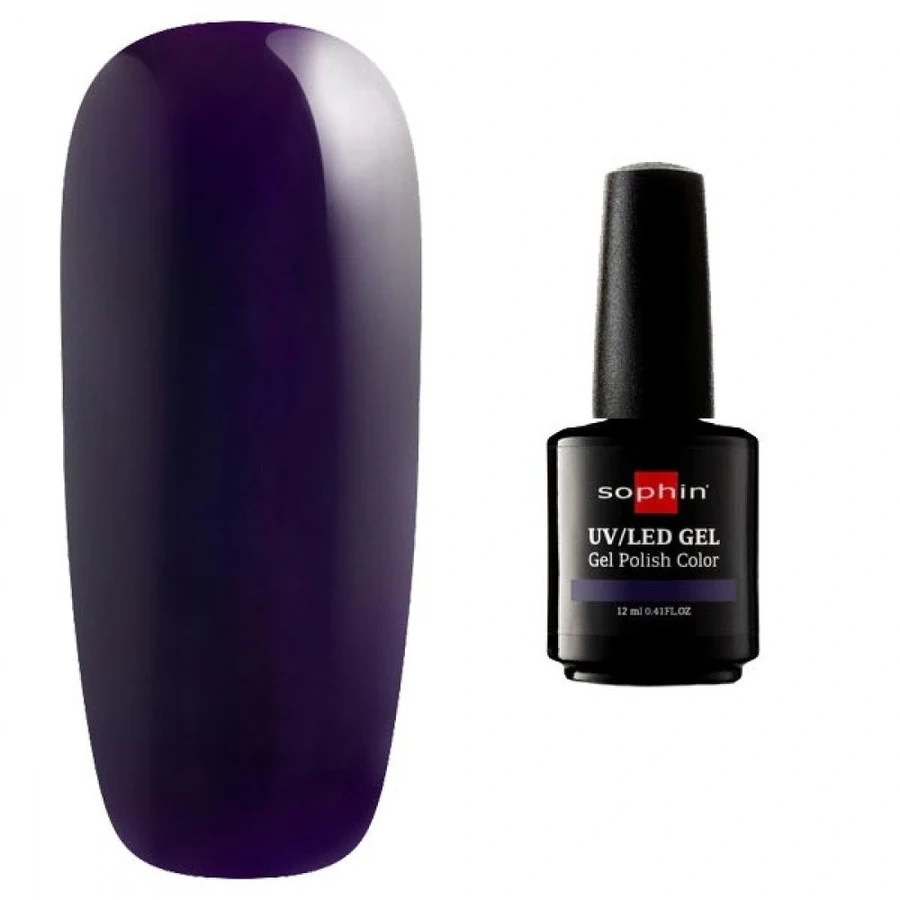 Гель-лак Sophin Gel Polish UV/LED №0719 Rich Violet темний синьо-фіолетовий, емаль 12 мл