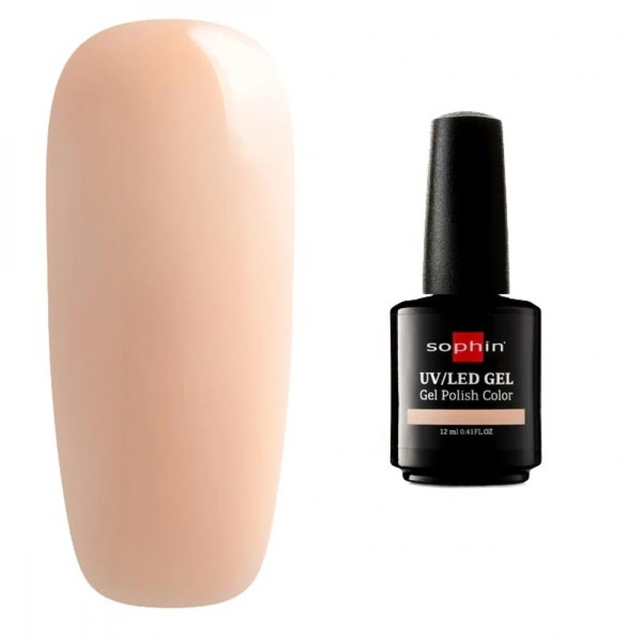 Гель-лак Sophin Gel Polish UV/LED №0730 Soft Nylon світло-персиковий, емаль 12 мл