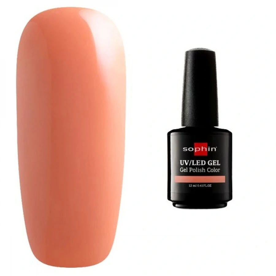 Гель-лак Sophin Gel Polish UV/LED №0733 Sweet Praline карамельно-персиковий, емаль 12 мл
