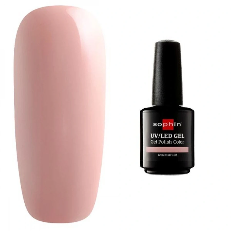 Гель-лак Sophin Gel Polish UV/LED №0734 Zephyr світлий рожево-бежевий, емаль 12 мл