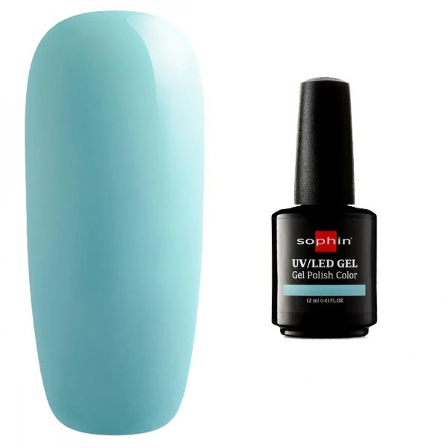 Гель-лак Sophin Gel Polish UV/LED №0738 Tiffany Blue блакитний, емаль 12 мл
