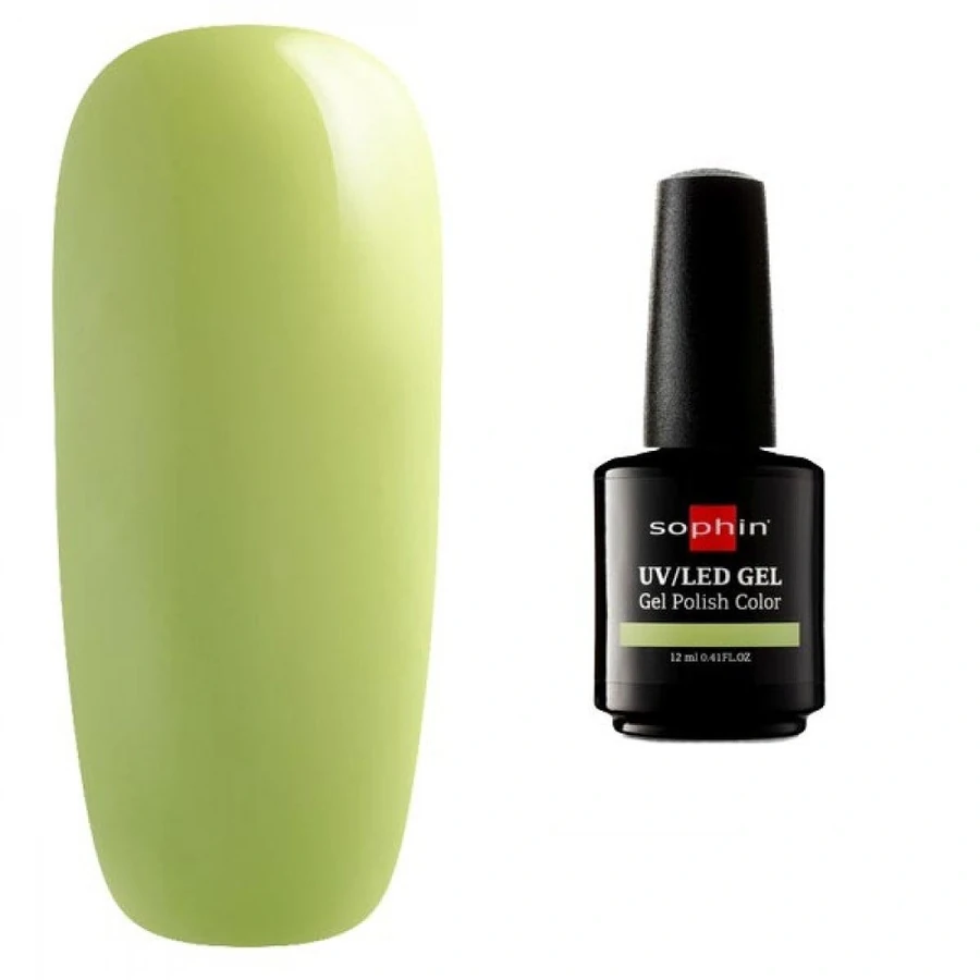 Гель-лак Sophin Gel Polish UV/LED №0740 Lime Sorbet салатовий, емаль 12 мл