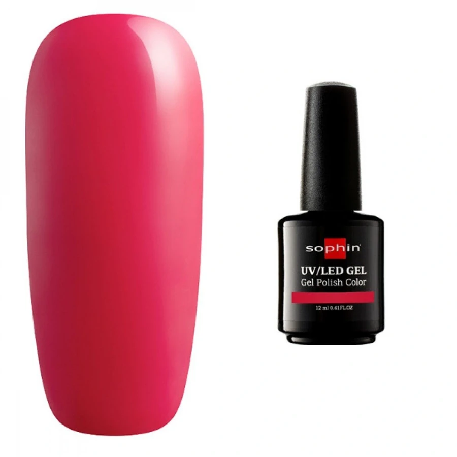 Гель-лак Sophin Gel Polish UV/LED №0750 Geranium рожево-червоний, емаль 12 мл