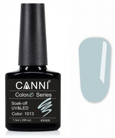 Гель-лак Canni Gel Polish Colorit №1013 сіро-блакитний, емаль 7,3 мл