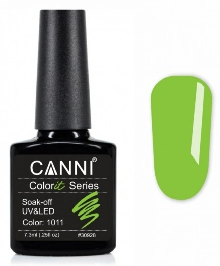 Гель-лак Canni Gel Polish Colorit №1011 яскравий лайм, емаль 7,3 мл