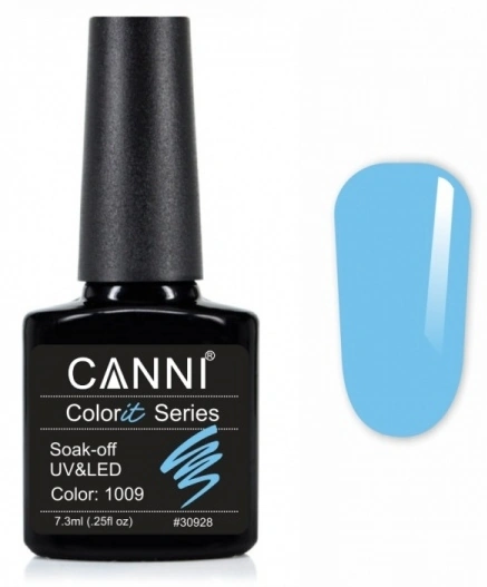Гель-лак Canni Gel Polish Colorit №1009 небесно-блакитний, емаль 7,3 мл