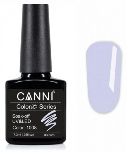 Гель-лак Canni Gel Polish Colorit №1008 світло-лавандовий, емаль 7,3 мл