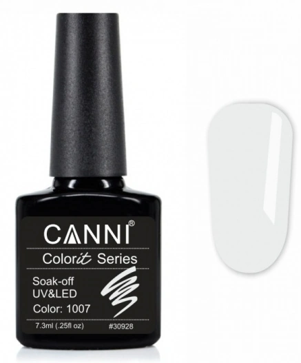 Гель-лак Canni Gel Polish Colorit №1007 молочний, емаль 7,3 мл
