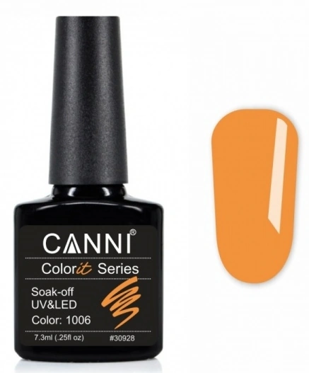 Гель-лак Canni Gel Polish Colorit №1006 мандариновий, емаль 7,3 мл