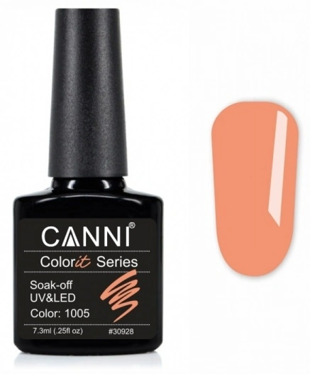 Гель-лак Canni Gel Polish Colorit №1005 літній кораловий, емаль 7,3 мл