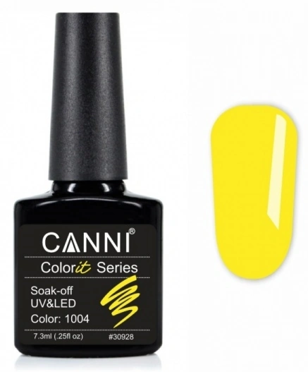 Гель-лак Canni Gel Polish Colorit №1004 жовтий неоновий, емаль 7,3 мл
