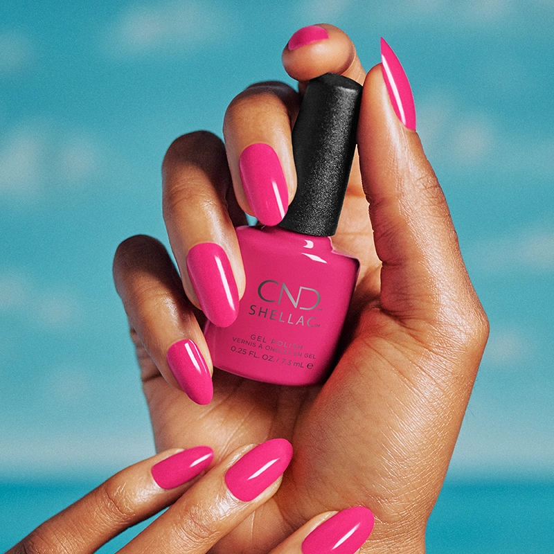 Гель-лак CND Shellac Kiss The Skipper насичений рожевий, емаль 7,3 мл