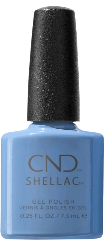 Гель-лак CND Shellac Down By The Bae насичений небесно-блакитний, емаль 7,3 мл