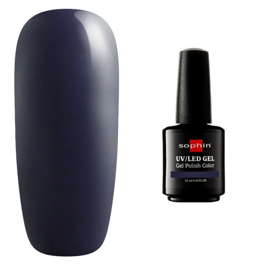 Гель-лак Sophin Gel Polish UV/LED №0759 Blackened Blue темний сіро-синій, емаль 12 мл